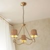 Lampa wisząca żyrandol falowany abażurowy z rafii boho designerski naturalny rustykalny Wriggle 114213 ENDON